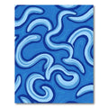 Deep Blue Swirl Organic Flow Rug