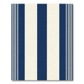 Navy Cream Wide Stripe Rug