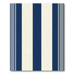 Navy Cream Wide Stripe Rug