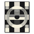 Monochromatic Geometric Abstract Circle Forms Rug