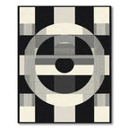 Monochromatic Geometric Abstract Circle Forms Rug