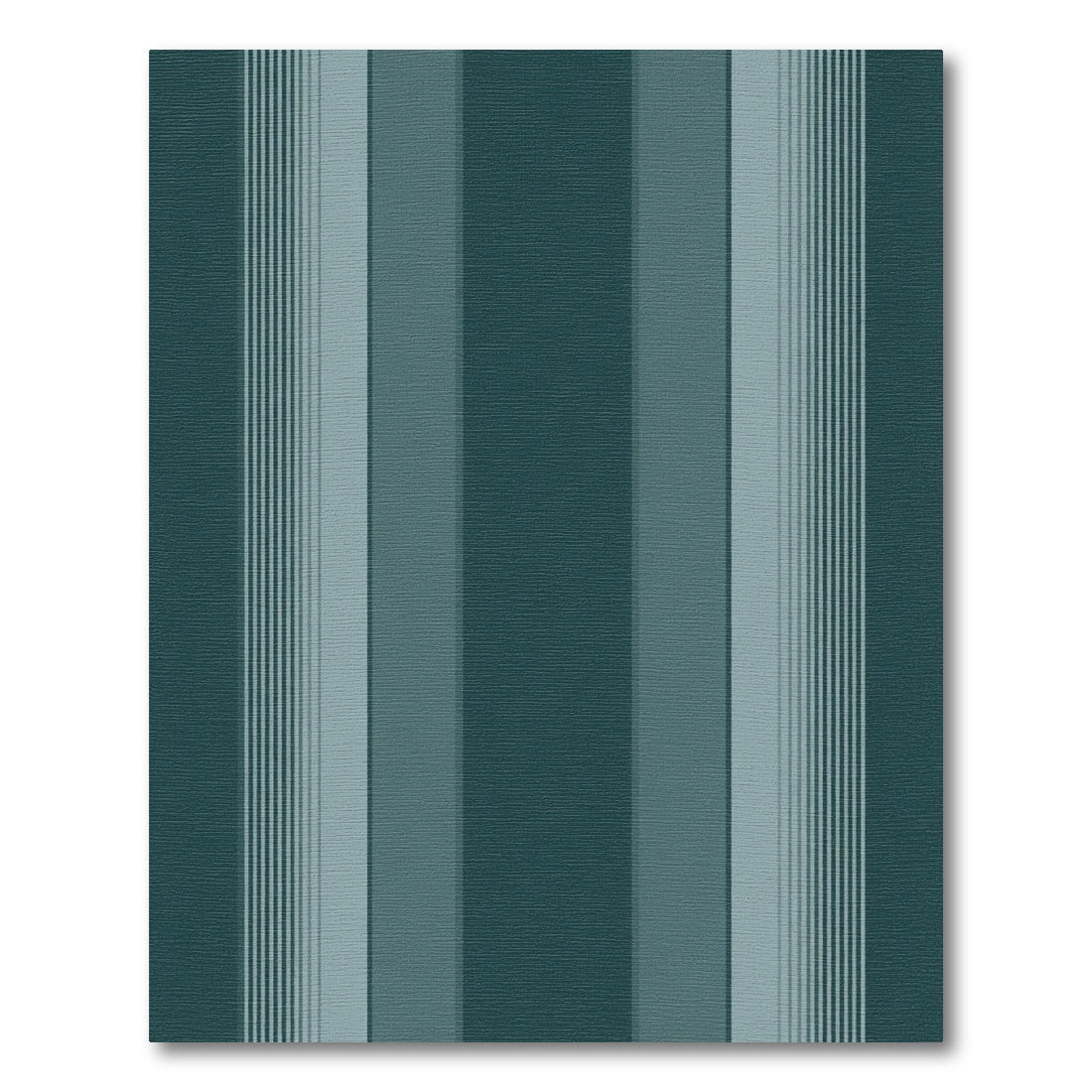 Deep Teal Vertical Stripe Rug