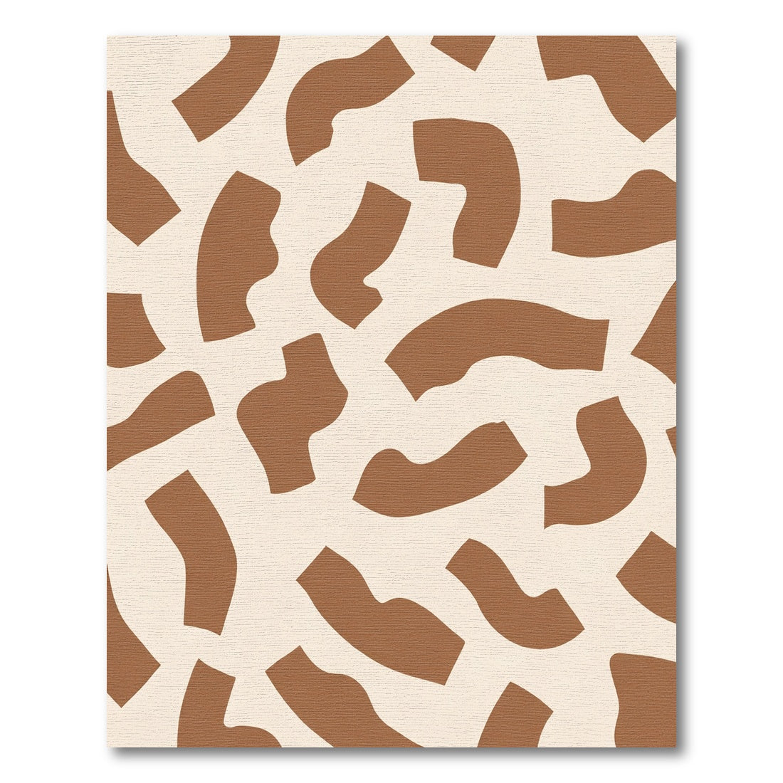 Modern Brown Abstract Terracotta Shapes Rug