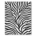 Black White Wavy Striped Accent Rug
