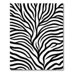 Black White Wavy Striped Accent Rug
