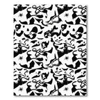 Black White Abstract Figures Rug