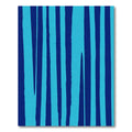Deep Blue Aqua Vertical Stripes Rug