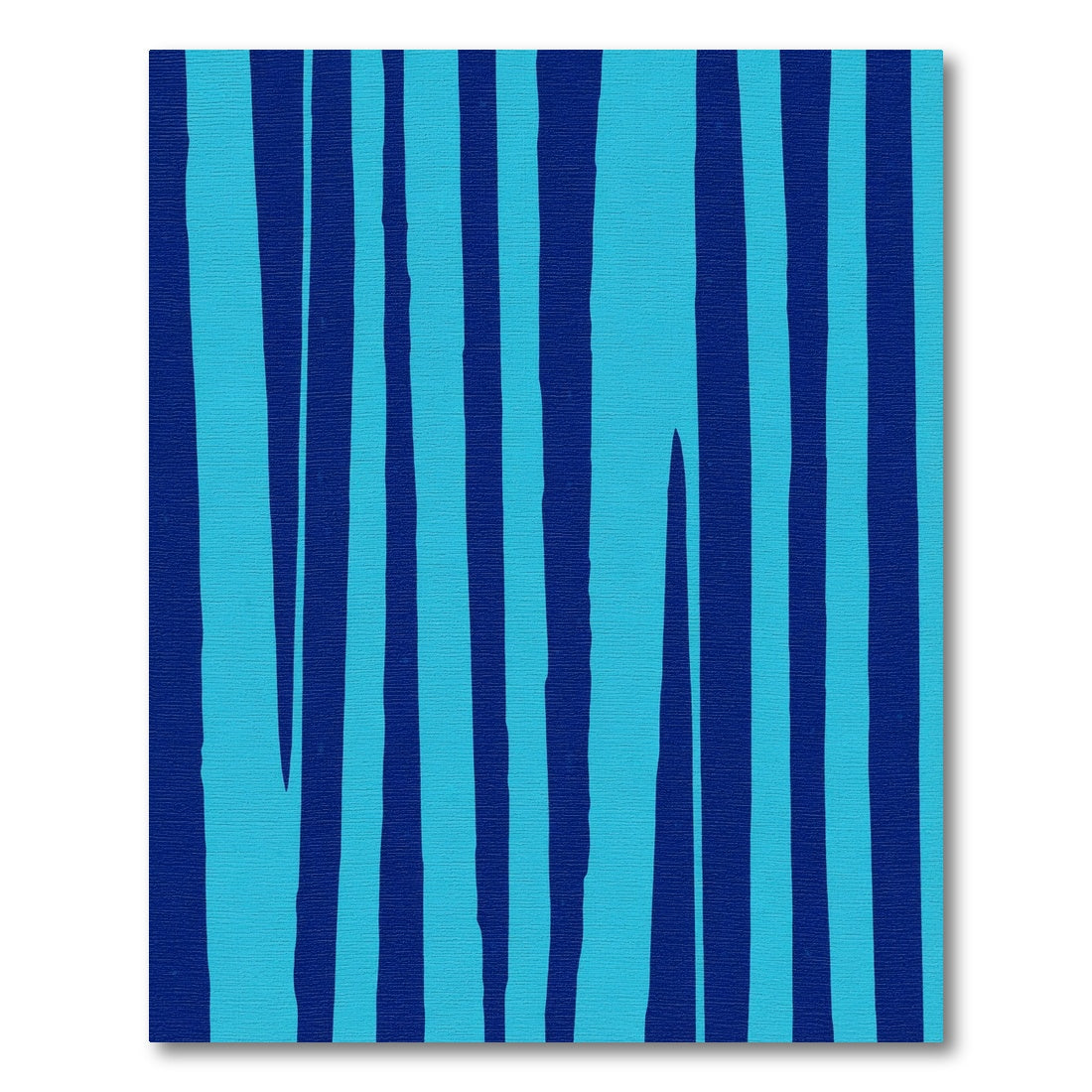 Deep Blue Aqua Vertical Stripes Rug