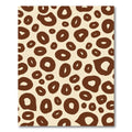 Brown Cream Abstract Spotty Ovals Rug