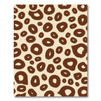Brown Cream Abstract Spotty Ovals Rug