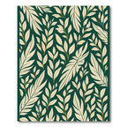 Emerald Green Botanical Leafy Vines Rug