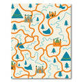 Whimsical Orange Trail Castle Forest Rug