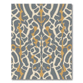 Gray Ochre Curvilinear Organic Symmetry Rug