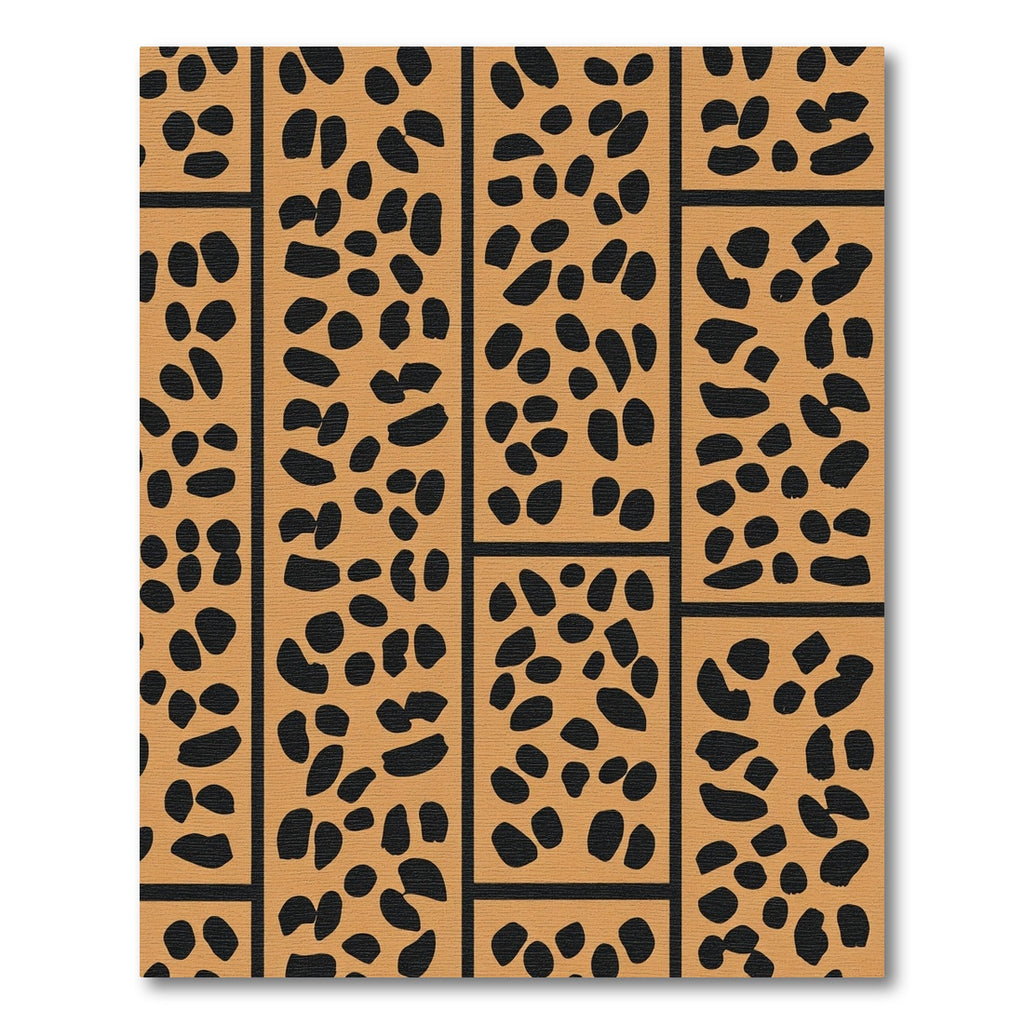 Orange Black Spot Grid Rug