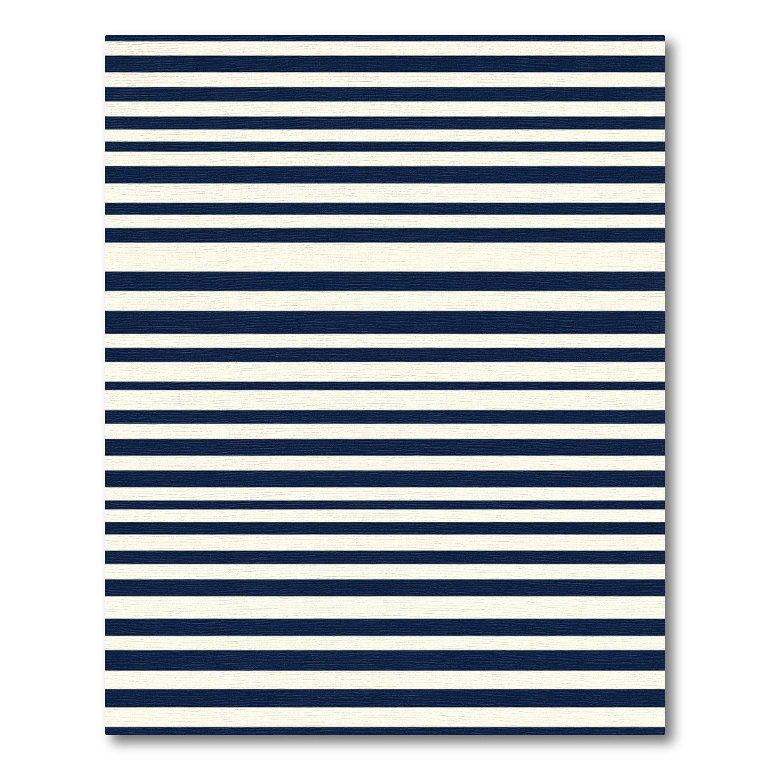 Classic Navy Ivory Horizontal Stripes Rug