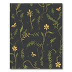 Golden Floral Garden Whimsical Rug
