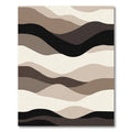 Earthy Tones Abstract Wave Ripples Rug
