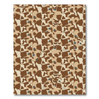 Earthy Brown Camouflage Abstract Shapes Rug