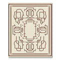 Brown Geometric Abstract Line Rug