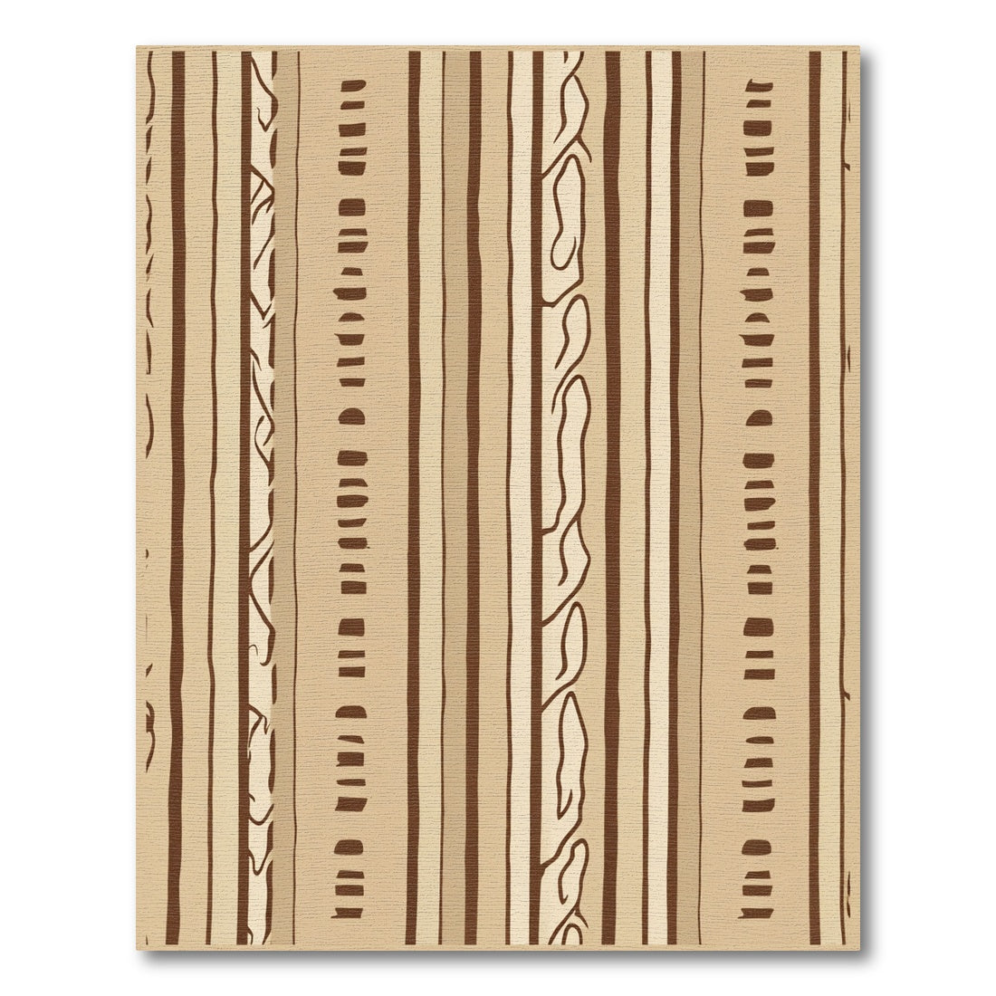 Earthy Stripes Organic Textures Rug