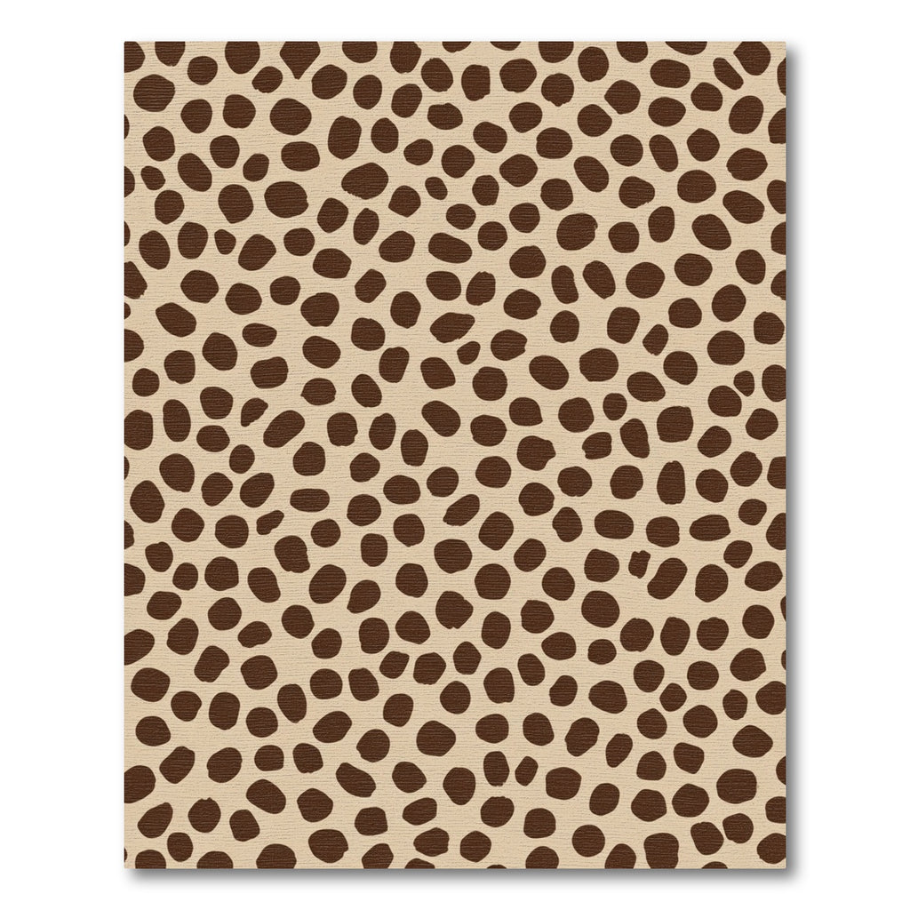 Brown Animal Spot Textured Rug