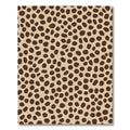 Brown Animal Spot Textured Rug