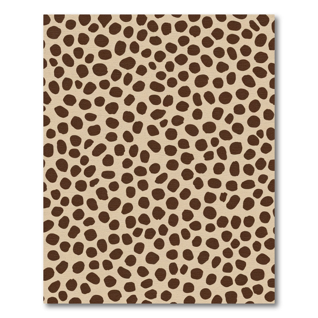 Brown Animal Spot Textured Rug