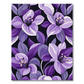 Deep Purple Floral Blossom Field Rug