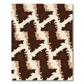 Brown Abstract Camouflage Block Rug