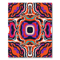 Vibrant Orange Purple Abstract Swirl Rug
