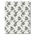 Gray Leafy Branch Abstract Composition Rug