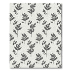 Gray Leafy Branch Abstract Composition Rug