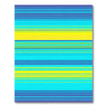 Coastal Stripe Aqua Yellow Blue Rug