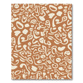 Earthy Brown Abstract Organic Shapes Rug