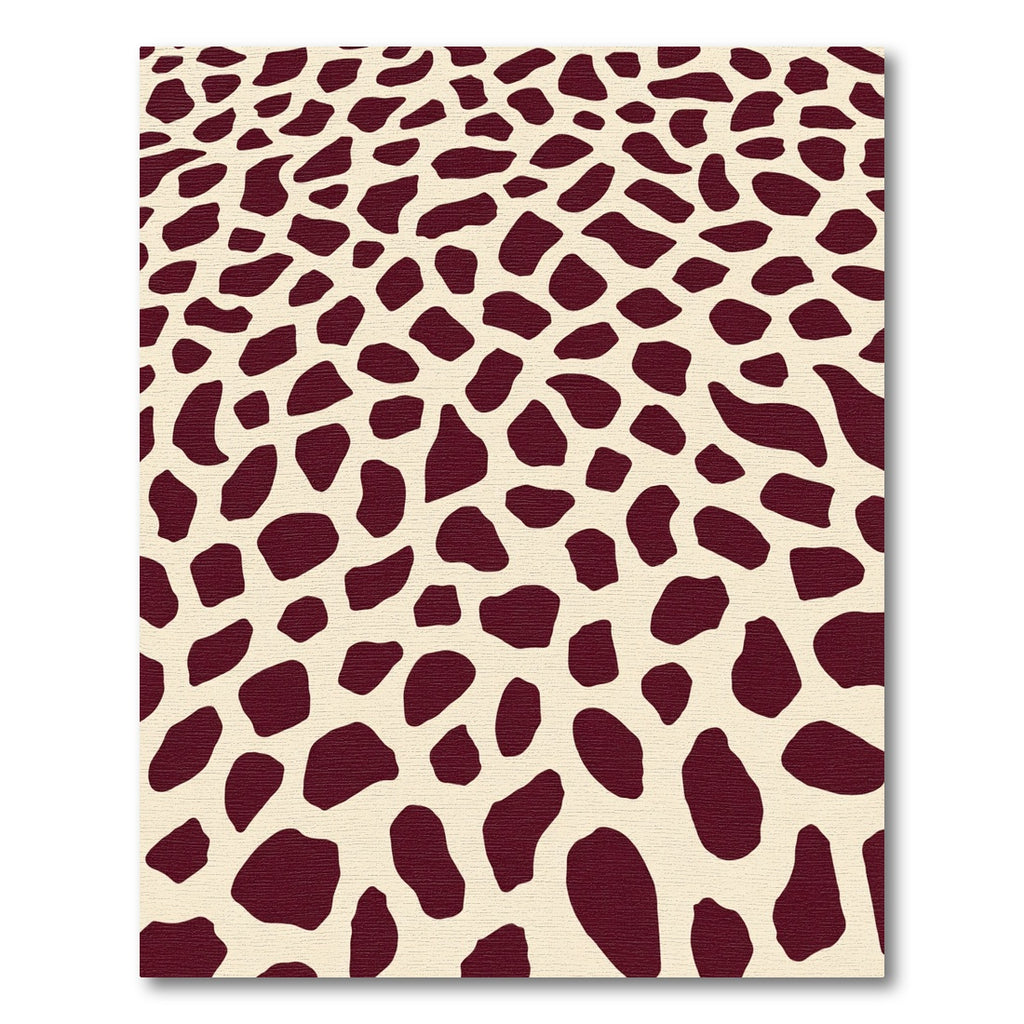 Deep Burgundy Abstract Spots Rug