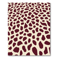 Deep Burgundy Abstract Spots Rug