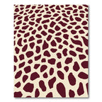 Deep Burgundy Abstract Spots Rug