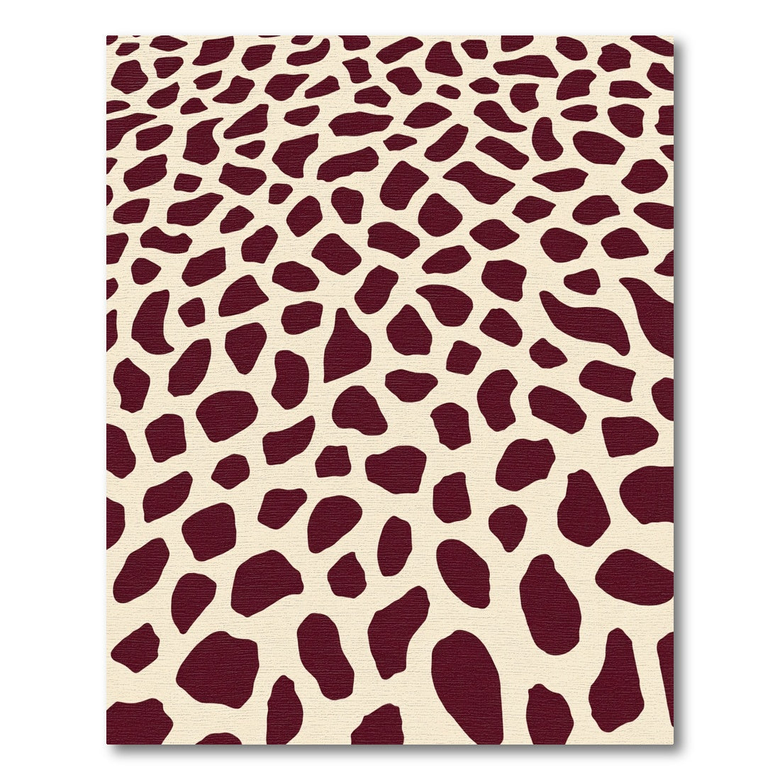 Deep Burgundy Abstract Spots Rug