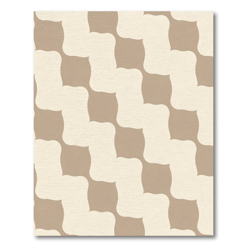 Sandy Beige Interlocking Squares Rug