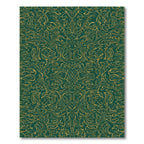 Emerald Gold Ornate Swirl Rug