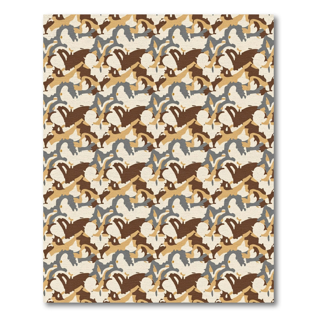 Desert Camouflage Organic Shape Rug