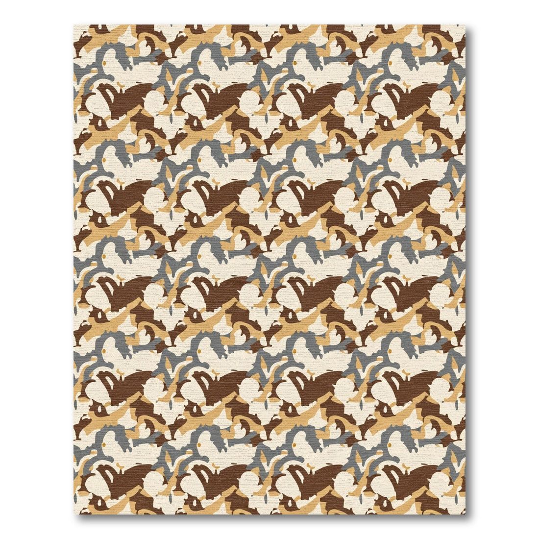 Desert Camouflage Organic Shape Rug