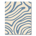 Pale Blue Wavy Stripe Accent Rug