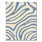 Pale Blue Wavy Stripe Accent Rug