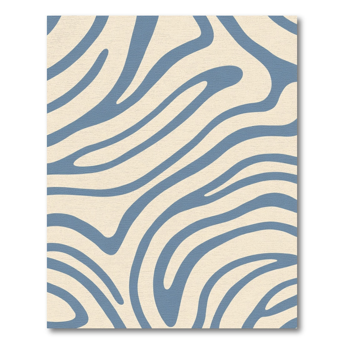 Pale Blue Wavy Stripe Accent Rug
