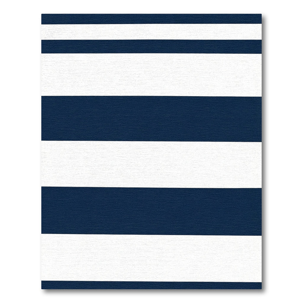 Classic Navy White Stripe Rug