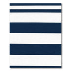 Classic Navy White Stripe Rug
