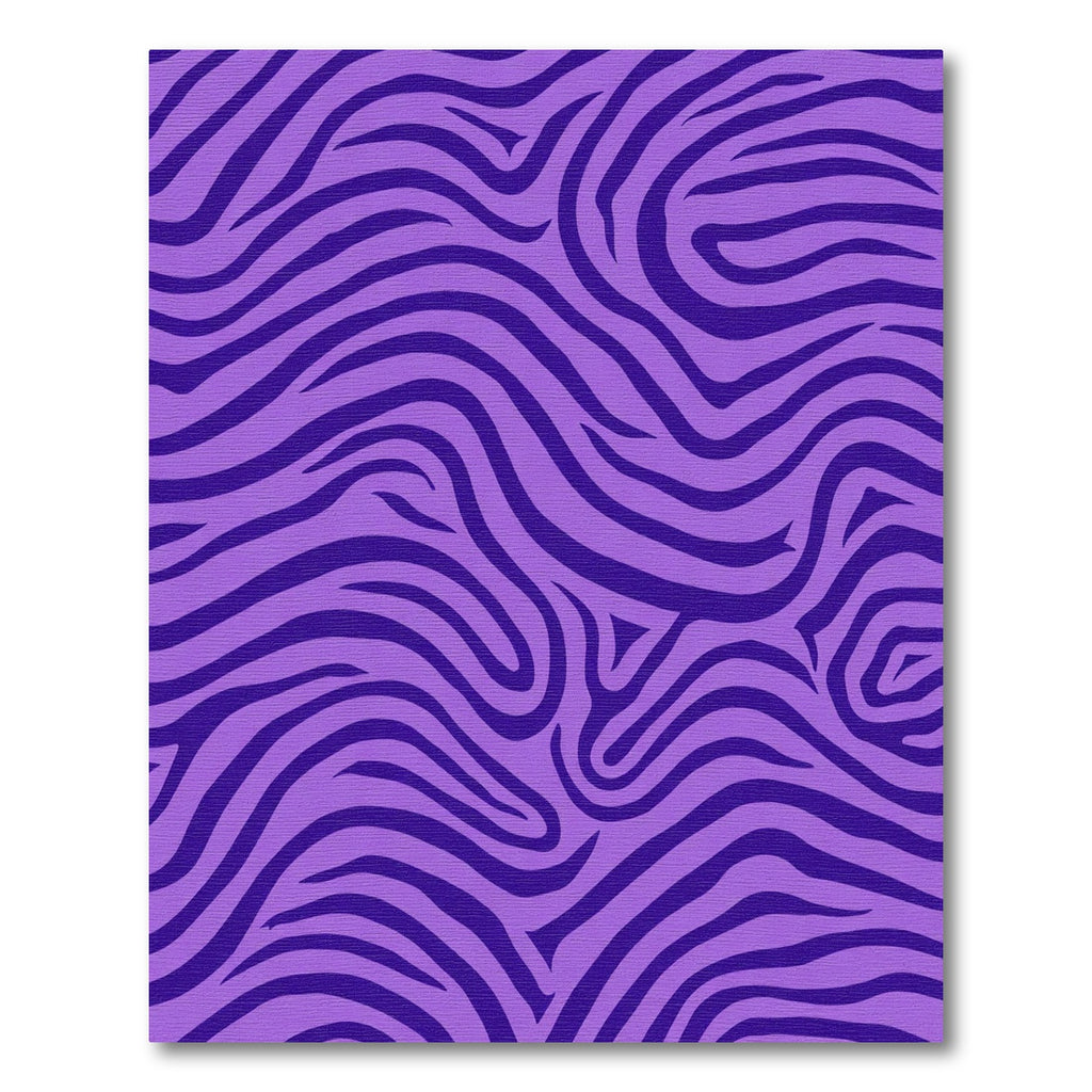 Vibrant Purple Zebra Wave Rug