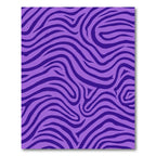 Vibrant Purple Zebra Wave Rug