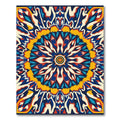 Vibrant Retro Psychedelic Mandala Rug